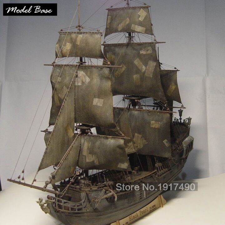 Wooden Ship Models Kits Black Pearl 1/96 Train Hobby Scale Wooden Ship Model Boats 3D Laser Cut