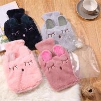 Winter Cartoon Rabbit Hot Water Bottle Reusable Hot Water Bag Cover Hand Warmer Hot Belly Treasure with Knitted Soft Cozy Cover