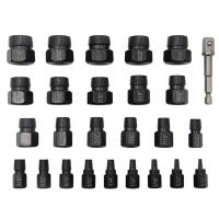 26Pcs Screw Bolt Extractor Drill Bit Set Disassemble Screws Bolt Stud Teeth Demolish Stripped Broken Remover Tools