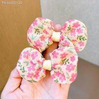 ☜♘ 2023 New Hand-stitched Scrunchie Baby Small Floral Rubber Band Girl 39;s Snow Gauze Bow Head Rope