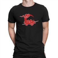 Red Cloud ManS Tshirt Akatsuki Cloud Anime Crewneck Short Sleeve 100% Cotton T Shirt Humor Top Quality Birthday Gifts