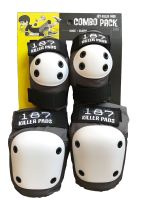 187 KILLER PAD COMBO PACK - GRAY ชุดอุปกรณ์ป้องกัน safety สนับ เข่า ศอก surf skate