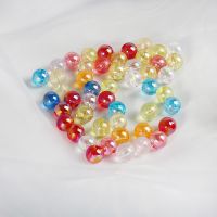 6MM 8MM 10MM Transparent Electroplated Beads AB Color Facet Acrylic Beads Loose Spacer Beads for Jewelry Making DIY celet