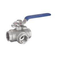 1/2" 3/4" 1" 1-1/4"2" Three Way 304 Stainless Steel BSP Thread Ball Valve T-type L-type DN15 DN20 DN25 DN32 DN40 DN50 ball Valve