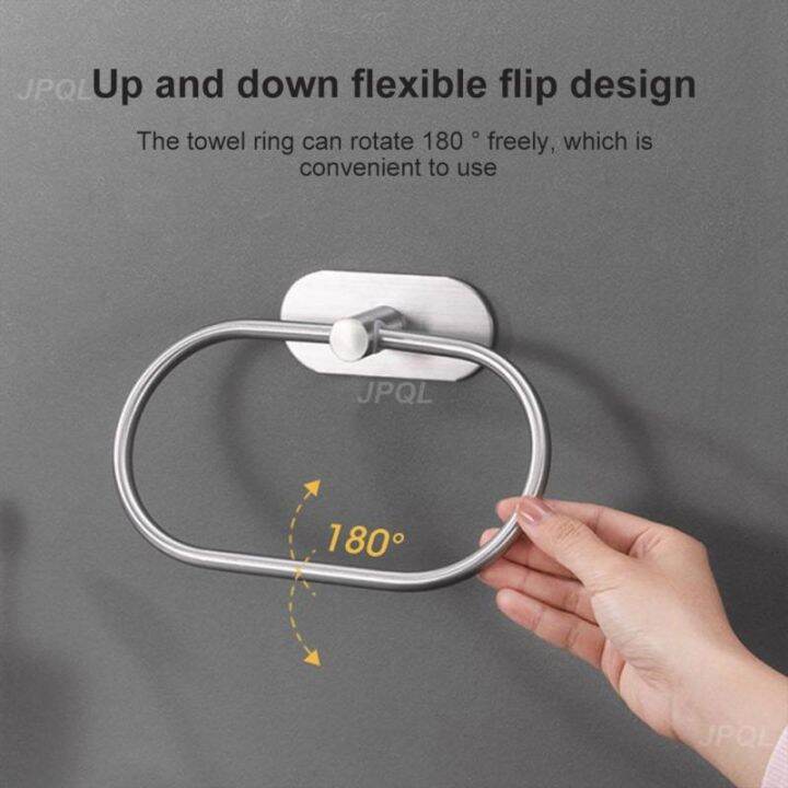 4-1pcs-stainless-steel-towel-rack-high-quality-kitchen-organizer-storage-rack-creative-round-towel-rings-for-bath