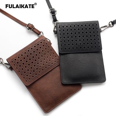 FULAIKATE 6.5 “เกาหลีหน้าจอสัมผัสกระเป๋าสะพายไหล่สำหรับกลางแจ้งเอว2ชั้น