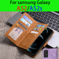 Case For Samsung Galaxy A52 S Cases Luxruy High Quality Leather Wallet Multifunction Phone Bag For Samsung A52s A 52 Flip Cover