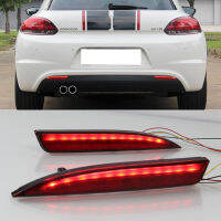 1คู่ LED Reflector ด้านหลังกันชนไฟเบรคเลี้ยวสำหรับ Volkswagen VW Scirocco R GTS Rline 2011 2012 2013 2014 2015