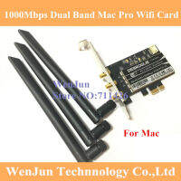 Debroglie 1000Mbps Dual Band 802.11ac เดสก์ท็อป PCI-E WIFI ADAPTER PCI Express การ์ดไร้สายเสาอากาศสำหรับ Mac Pro OSX 10.10