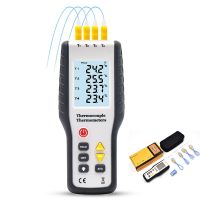 HT-9815 Digital K type Thermocouple Thermometer 4 channel thermocouple probe sensor industrial temperature test -200C--1372C