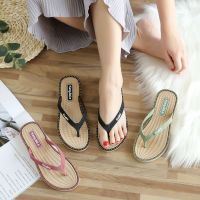 Slippers for women in the summer of 2023 the new female flip-flops female summer outdoor leisure flat flat with drop antiskid device