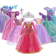 MQATZ Rapunzel Aurora Cinderella Princess Kids Cosplay Party Dress Girls