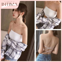 INTIMA ผ้าไหมไร้รอยต่อรุ่นเย็นสบายคู่ข้ามคู่ที่สวยงามส่วนบนการออกแบบที่ถอดออกได้แผ่นอกสะดวกสบายชุดชั้นในหุ้มอกไร้สาย