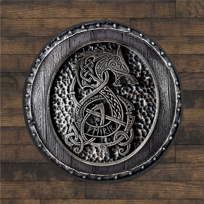 Viking Dragon Circle Rug Anti-Skid Round shape Floor Mat 3D Rug Non-slip Mat Dining Living Room Soft Bedroom Car 03