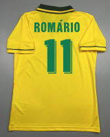 เสื้อฟุตบอล ย้อนยุค ทีมชาติ บราซิล 1994 เหย้า Retro Brazil Home พร้อมเบอร์ชื่อ 11 ROMARIO แชมป์บอลโลก World Cup Champion เรโทร คลาสสิค