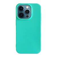 สำหรับ iPhone 12 Pro Max กันกระแทกสีทึบ TPU เคสโทรศัพท์ (Glacier Green)(A Plus Mall)