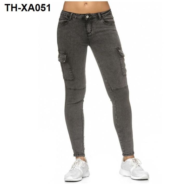 autumn-and-winter-new-european-and-american-jeans-side-three-dimensional-bag-skinny-pencil-pants-womens-pants-s-3xl