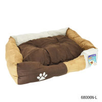 Kanimal Pet Bed ที่นอนสุนัข ที่นอนแมว เบาะนอนจัมโบ้ นุ่มพิเศษ สำหรับสุนัขและแมว Size XL ขนาด 90x70x20 ซม. (สีน้ำตาล)