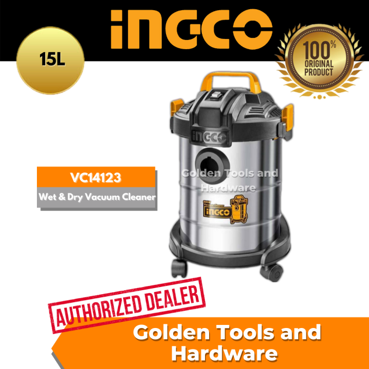 INGCO VC14123 Wet & Dry Vacuum Cleaner 15L Lazada PH