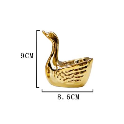 Hot New Tealight CandleHolder Golden Ceramic Swan Goose Candlesticks Holder For Wedding And Gift