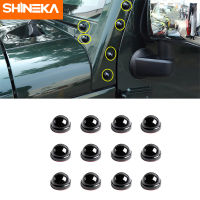 SHINEKA Car External Accessories ABS A-pillar Bolts Protection Decoration Cover for Jeep Wrangler JKPlusBJ40L 2007-2017