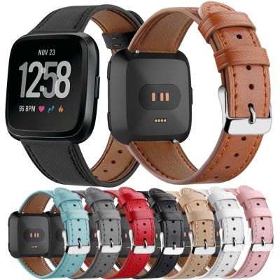 Essidi Leather Bracelet Strap Band For Fitbit Versa Smart Watch Strap Replacement For Fitbit Versa 2 Versa Lite Bands