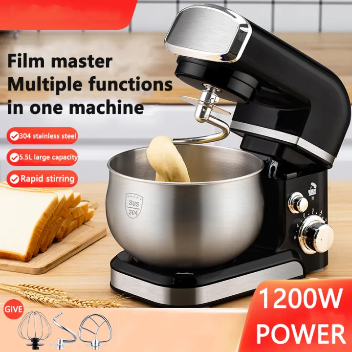 #COD stand mixer 1200W large motor Desktop Food Mixer, 5.5L Dough Mixer ...