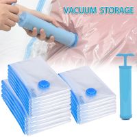 Vacuum Bag for Clothes Storage Bag With Valve Transparent Border Folding Compressed Organizer Travel Space Saving Seal Packet