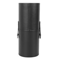 Makeup Brush Holder Organizer Portable PU Cosmetic Brush Storage Bag Box Accessory (Black)