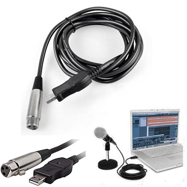 3m-usb-ชายเป็น-xlr-ไมโครโฟนตัวเมีย-usb-mic-link-cable-ใหม่