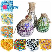 IJVBTV ของเล่นเด็ก จิ๊กซอว์ 300PCS สี่เหลี่ยมสี่เหลี่ยม แก้วโมเสค DIY สีสันสดใส คริสตัลคริสตัลคริสตัล กระเบื้องโมเสคสี่เหลี่ยมสีสันสดใส อุปกรณ์ตกแต่งตกแต่ง ทำด้วยมือดีไอวาย แก้วโมเสค DIY สำหรับเด็ก โครงการโมเสค