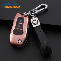 TPU รถพับ Key Case Shell กระเป๋าพวงกุญแจสำหรับ Ford Mondeo Everest Ranger S-Max Kuga 2 Fusion Fiesta Escort Key Protector