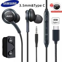 Samsung Typ90c หูฟังอินเอียร์ AKG สำหรับรุ่น Note10 + Note 20,หูฟังแบบมีสาย S21 S20 A90 A80 A60พร้อมไมค์ควบคุมระดับเสียงชุดหูฟังแจ็ค A8S ระบบ DAC USB-C