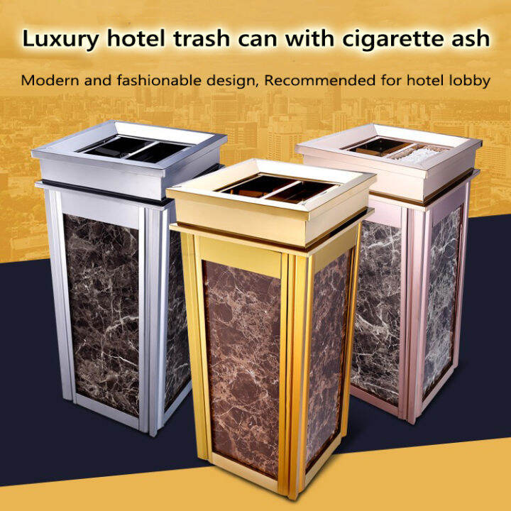Stainless steel ashtray trash bin hotel trash can trashcan garbage can