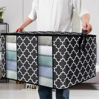 Foldable Comforter Storage Bag Large Capacity Quilt Blanket Sorting Bag With Handle Dustproof Clothing Sweater Closet Organizer