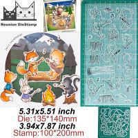 Reunion Camping Bonfire Buddies Metal Cutting Dies and Stamp Stencil for DIY Scrapbooking Photo Album Embossing Decor Paper Card