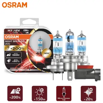  OSRAM H1 12V 55W 64150NBU Night Breaker Unlimited Car Bulbs  Halogen Headlight Pair : Automotive