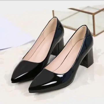 Buy online Black Faux Leather Slip On Pumps from heels for Women by Marc  Loire for ₹1059 at 57% off | 2024 Limeroad.com