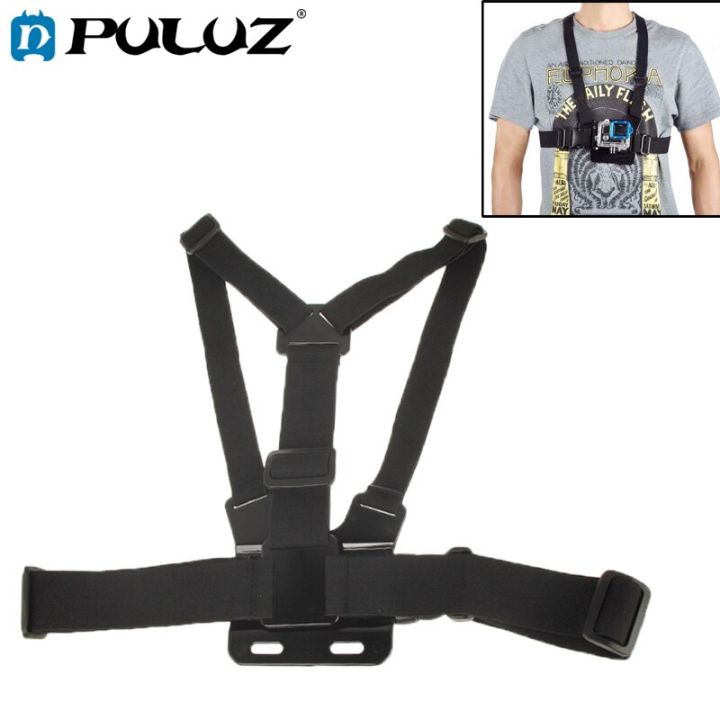 puluz-กีฬาผาดโผนติด-tali-bahu-เข็มขัดยืดหน้าอกด้านหน้าชุดกล้องถ่ายภาพอื่นๆ