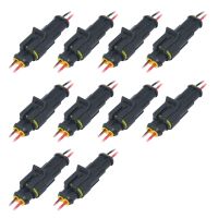 new prodects coming 10Pcs 2Pin Way Car Waterproof Male Female Electrical Connector Plug Wire Kit Set