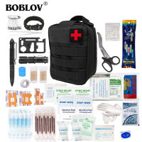 BOBLOV 250PCS First Aids Kit Camping กลางแจ้ง Tourniquet ชุดอุปกรณ์ยังชีพ Travel Multifunction First Aid SOS ฉุกเฉิน EDC อุปกรณ์