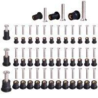 36 Pairs /M5/M6 Neoprene Well Nuts with Stainless Steel Screw Rubber Well Nuts Kayak Brass Copper Bolts Well Nut Kit