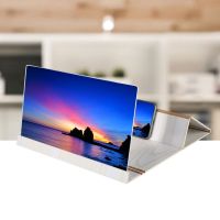 12inch Mobile Phone Projector Mobile Video Screen Magnifier HD Video Amplifier Folding Enlarged Expander with Wood Grain Stand