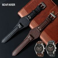 [HOT] สายนาฬิกาหนังแท้22มม.สายสำหรับ Fossil CH2891 CH3051 CH2564 CH2565สายนาฬิกาข้อมือ Handmade Mens สร้อยข้อมือหนัง