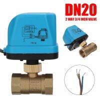 วาล์วไฟฟ้าทองเหลือง G3/4 Dn20 3/4นิ้ว2ทาง220V วาล์วจอควบคุมแอคชูเอเตอร์พร้อมไฟ Led Mayitr