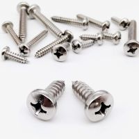 [Haotao Hardware] 10/50Pcs M1 M1.2 M1.4 M1.7 M2.2 M2.6 M3 M4 M5 M6 Mini 304สแตนเลส Cross Phillips Pan รอบหัว Self Tapping สกรูไม้