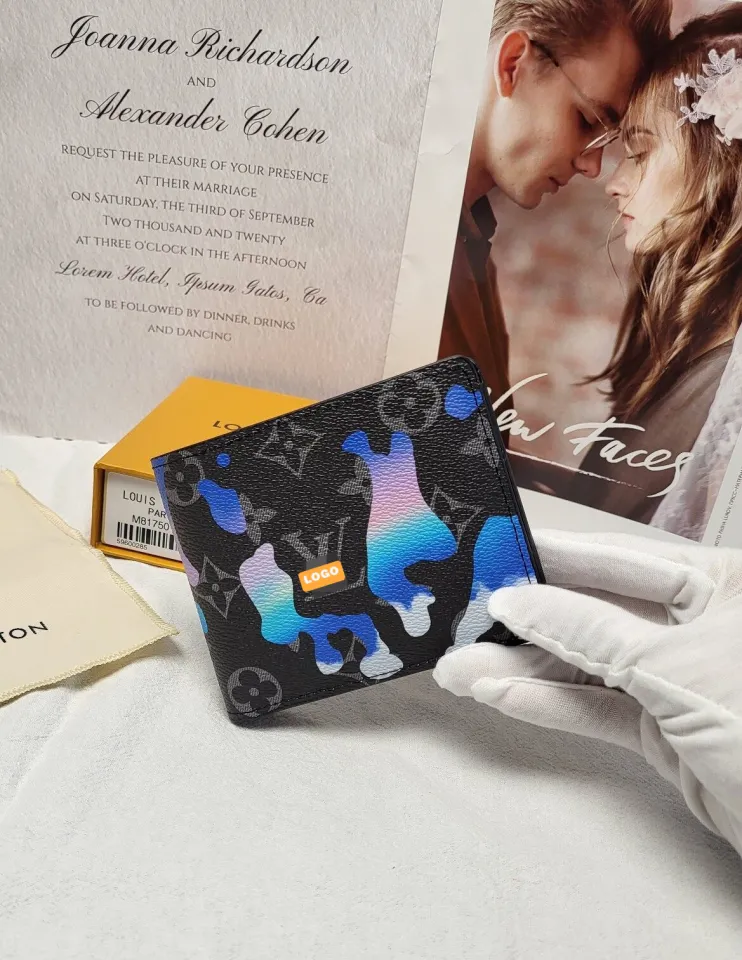 2023 L new cloud print series printing wallet short clip card bag