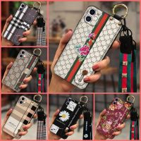 cartoon Fashion Design Phone Case For iphone 11 Small daisies Anti-dust Wristband armor case Durable Soft Case Simple