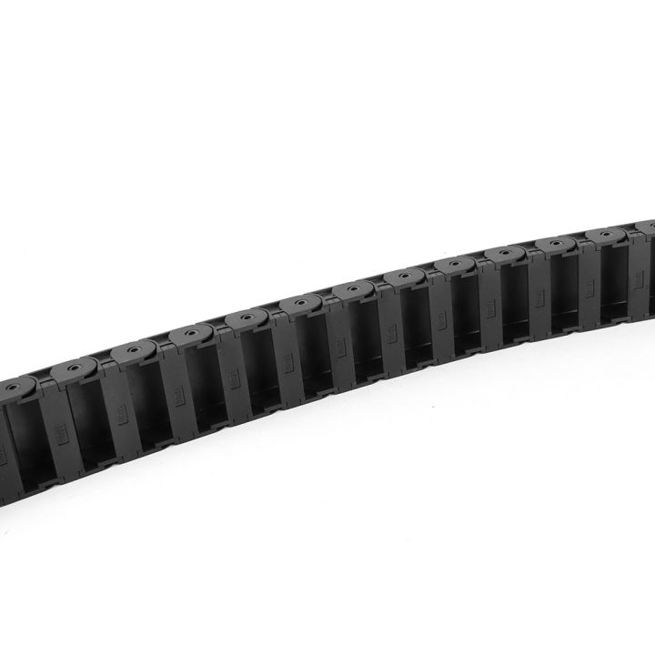 สายเคเบิลโซ่ลาก1เมตร-r38ผู้ให้บริการสายไนลอนสีดำเปิดกึ่งปิดสำหรับ3d-เครื่องพิมพ์-cnc-18x50มม
