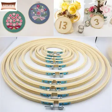 12 Pieces 4 Inch Embroidery Hoops Set Bulk Bamboo Circle Cross